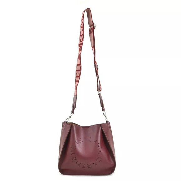 Auth Stella McCartney Shoulder Bag Bordeaux Synthetic leather